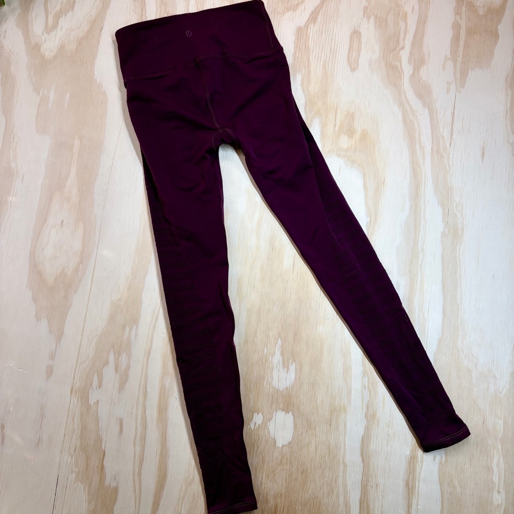 Lululemon 25" Reveal 7/8 Tight Stripes Dark Adobe 4 - Picture 5 of 13